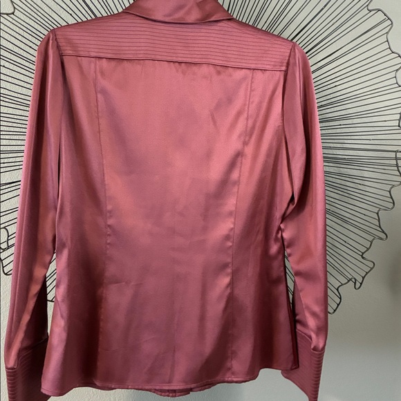 St. John Vintage Silk Button Up Shirt Dusty Rose Pink NWOT Size 2 - Picture 6 of 9